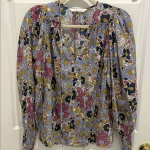 Rebecca Taylor Floral Women's Top - Multicolor Blouse XS beach cover